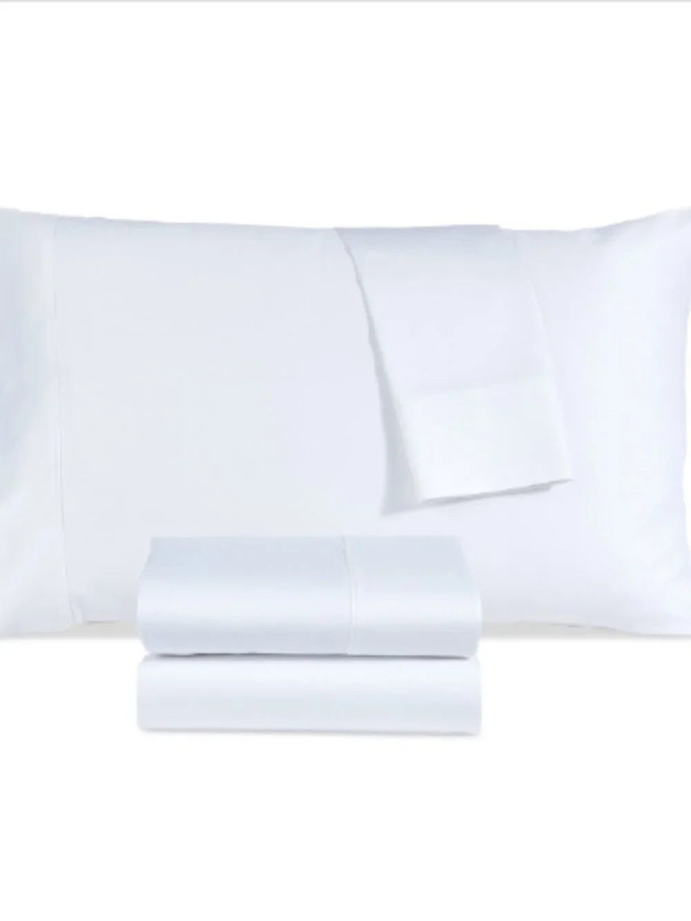 Sunham 800-Thread Count Triblend 4-Pc. Sheet Set, King - White